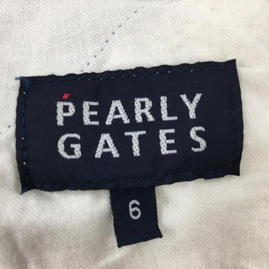 PEARLY GATES（パーリーゲイツ） ハーフパンツ ブルー ロゴ刺しゅう 麻