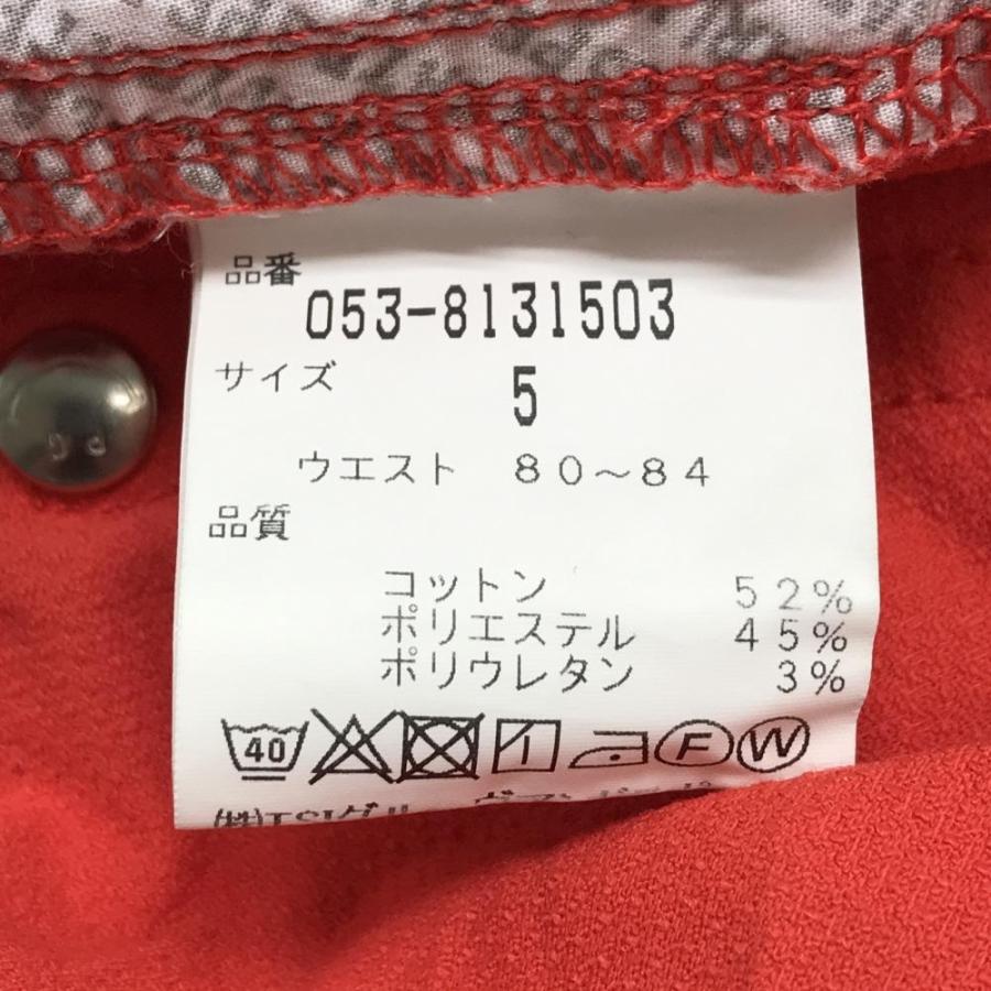 PEARLY GATES（パーリーゲイツ） パンツ レッド系 ストレッチ ロゴ