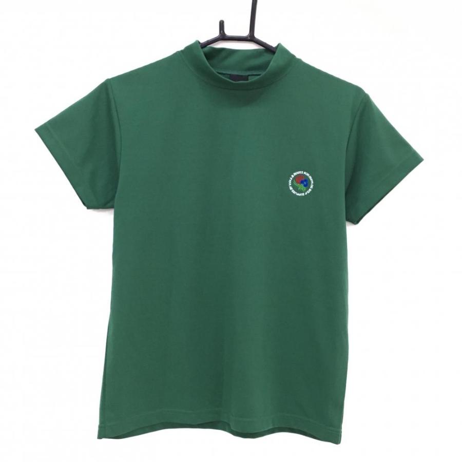 Rufflog ダークグリーン モックネックTシャツ RUFFLOG（ラフロッグ） 【超美品】ラフロッグ 半袖ハイネックシャツ