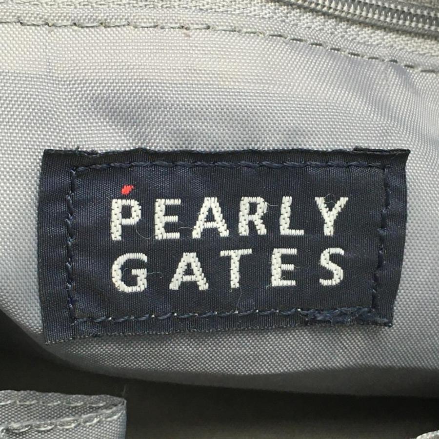 PEARLY GATES（パーリーゲイツ） カートバッグ グレー×ブルー ロゴ