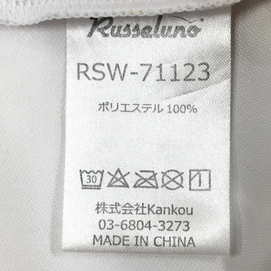 新品 ラッセルノ ゴルフレディースセットアップ RUSSELUNO 総柄 白 M Russeluno（ラッセルノ） 【美品】ラッセルノ ノースリーブポロシャツ