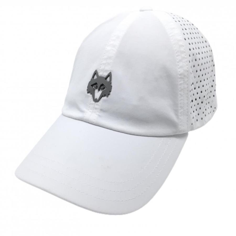 希少❗️ グレイソン　キャップ　GREYSON 美品】グレイソン キャップ 白 シリコンロゴ パンチング風 ゴルフ