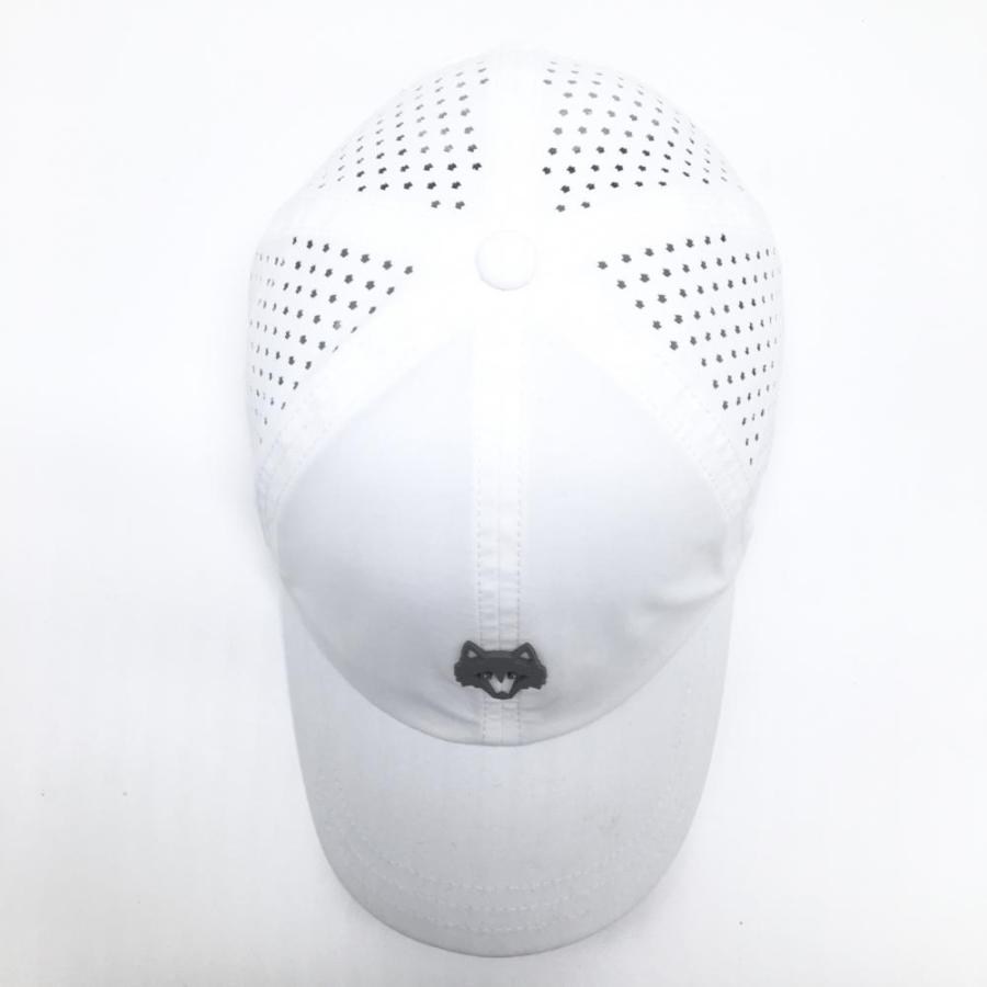 美品】グレイソン キャップ 白 シリコンロゴ パンチング風 ゴルフ