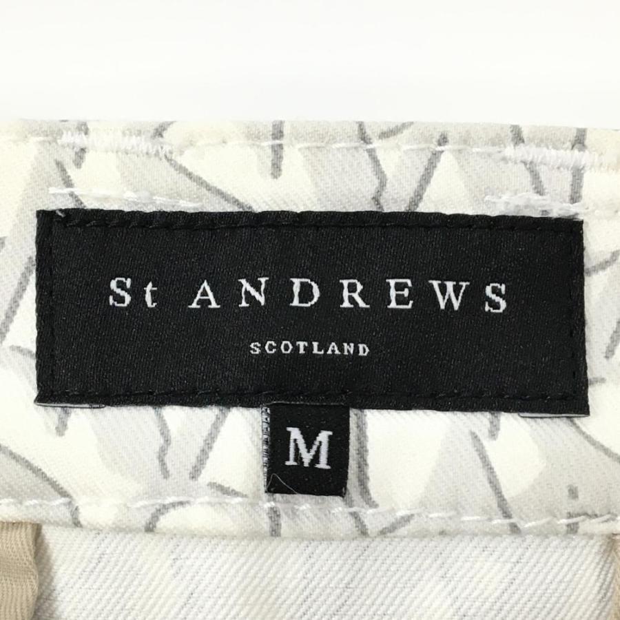 St ANDREWS セントアンドリュース スカート 白×グレー ロゴ総柄