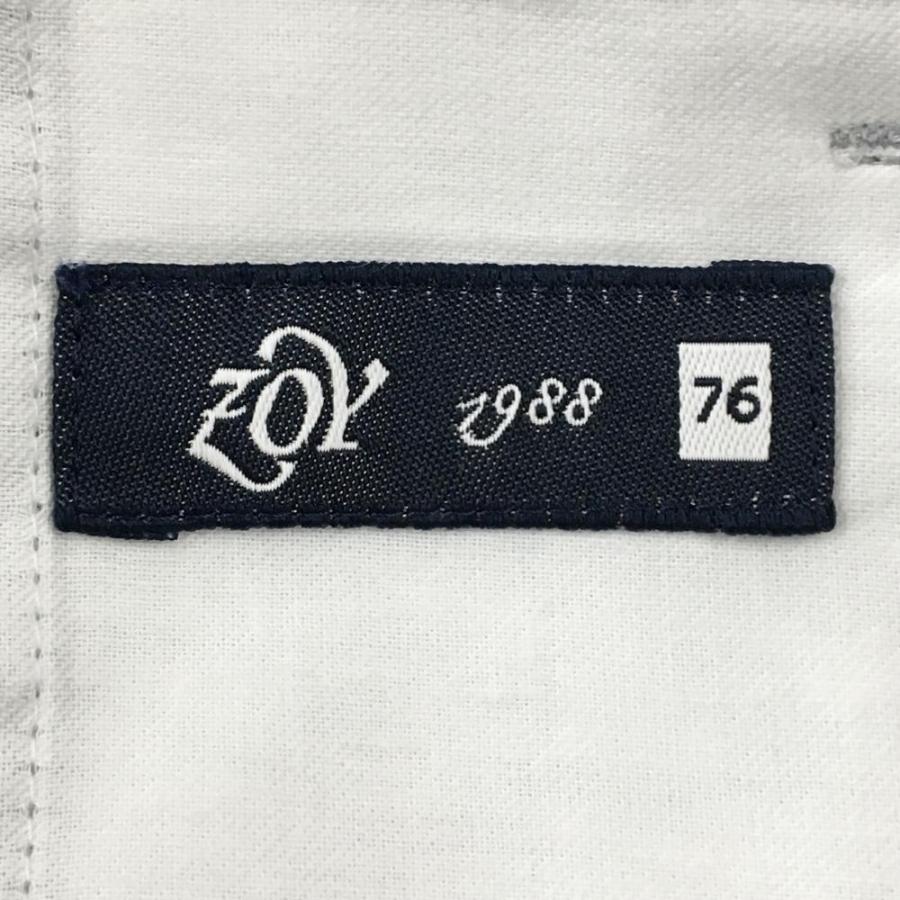 ZOY（ゾーイ） パンツ ライトグレー×白 細目ストライプ メンズ 76