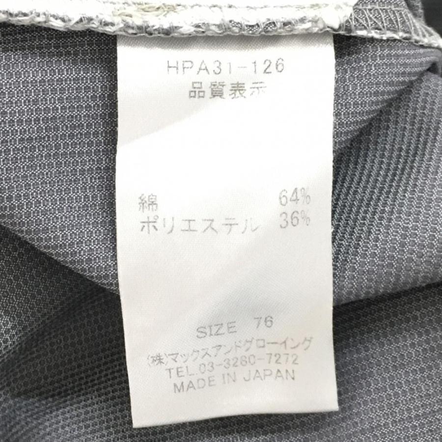 ZOY（ゾーイ） パンツ ライトグレー 細目ストライプ メンズ 76 ゴルフ