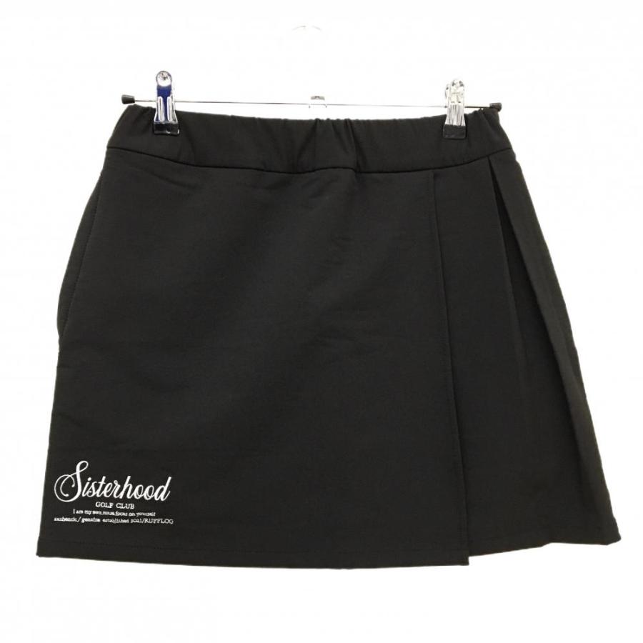 【新品】ラフロッグ スカート 黒 SISTERHOOD ウエストゴム 内側インナーパンツ レディース M ゴルフウェア RUFFLOG（ラフロッグ） 【新品】ラフロッグ スカート 黒 SISTERHOOD