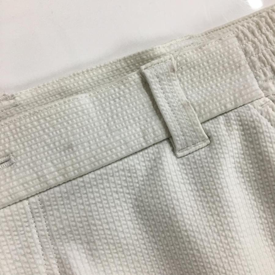 muta（ムータ） 【美品】ムータ パンツ 白 サッカー生地 ロゴ刺しゅう