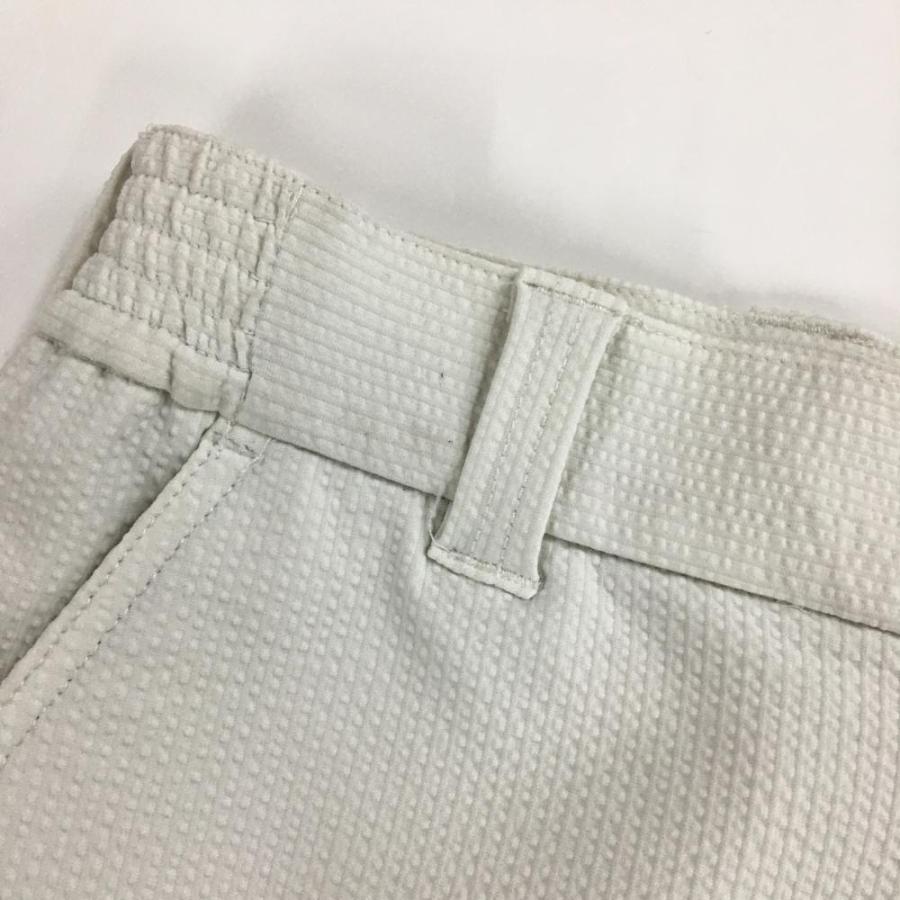 muta（ムータ） 【美品】ムータ パンツ 白 サッカー生地 ロゴ刺しゅう