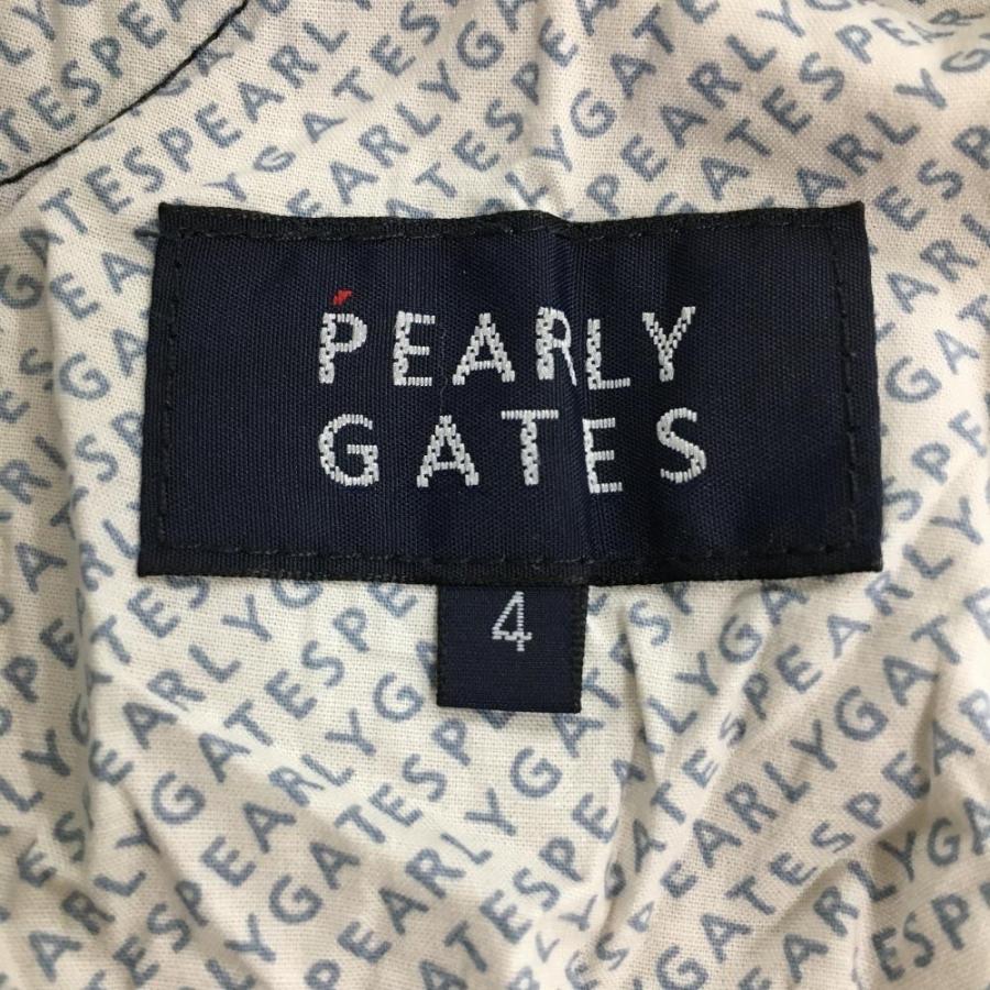 パーリーゲイツ　パンツ　千鳥格子　紺　白　ネイビー　総柄　S〜M相当　ベルトロゴ PEARLY GATES（パーリーゲイツ） 【美品】パーリーゲイツ ハーフパンツ