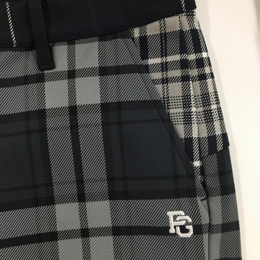 【超美品】パーリーゲイツ パンツ グレー×黒 チェック ストレッチ  メンズ 4(M) ゴルフウェア PEARLY GATES PEARLY GATES（パーリーゲイツ） 【超美品】パーリーゲイツ パンツ