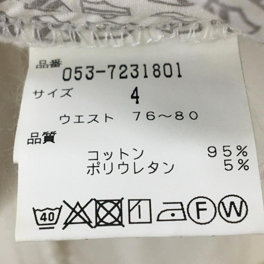 美品】パーリーゲイツ パンツ 白 ストレッチ ロゴネイビー メンズ 4(M