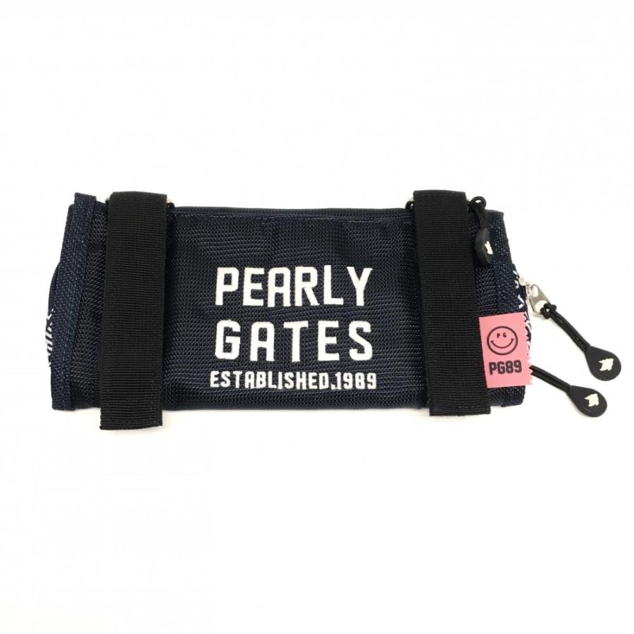 PEARLY GATES（パーリーゲイツ） マルチポーチ ネイビー×白 内側総柄
