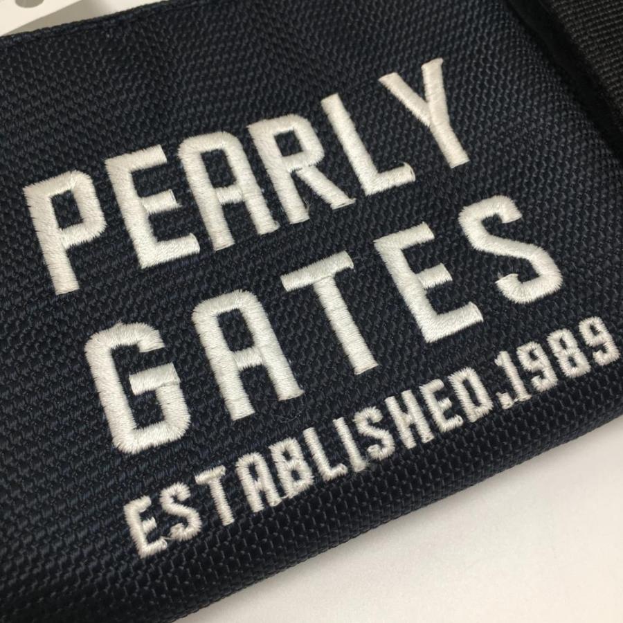 PEARLY GATES（パーリーゲイツ） マルチポーチ ネイビー×白 内側総柄