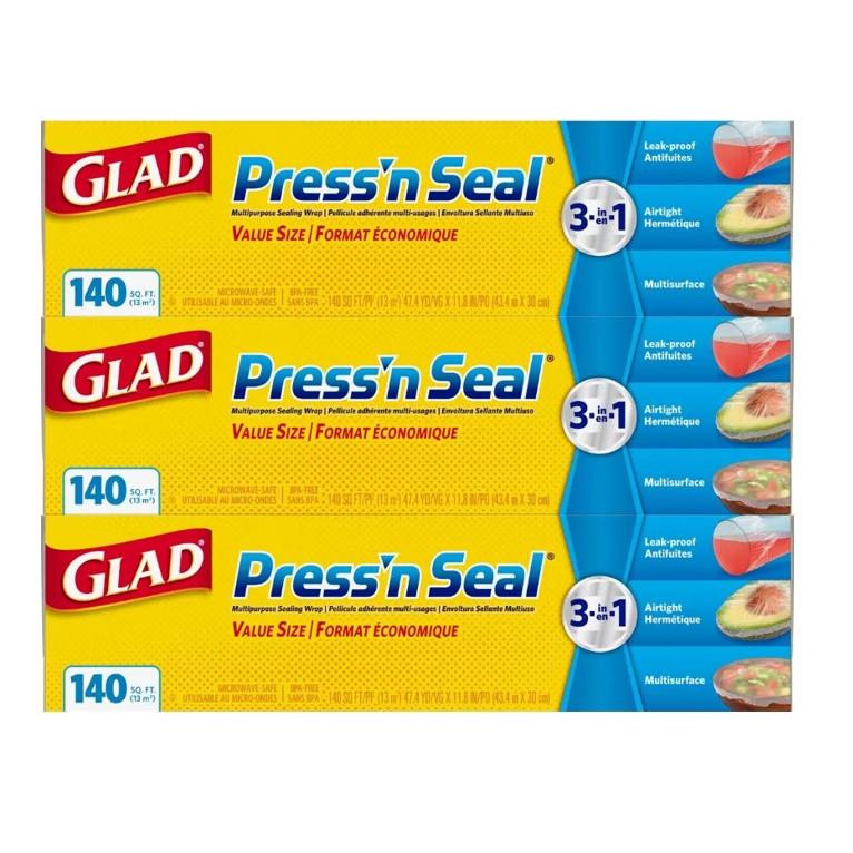 3個 未開封 コストコ フードラップ GLAD PRESSN SEAL/グラッド プレス＆シール（プレスンシール）30cmX43.4m×3個｜reonstyle｜02