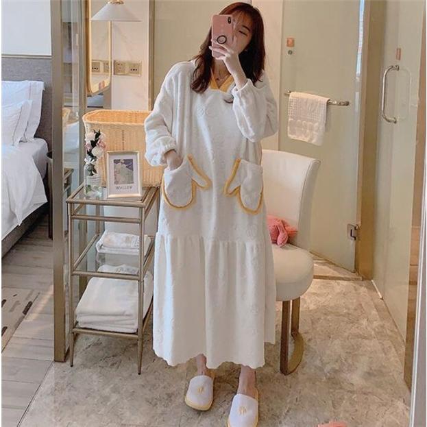 ネグリジェ レディース トップス ワンピース パジャマ 厚手 可愛い フラノ ゆったり 気持ちいい 冬 秋 部屋着 カジュアル Eternal One0544 レオレオ 通販 Yahoo ショッピング