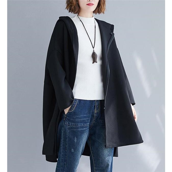 ジャケット フード付き 長袖 カジュアル おしゃれ 真っ黒 マント アウター 秋 アウター レディース コート Zfhmzm0165 レオレオ 通販 Yahoo ショッピング