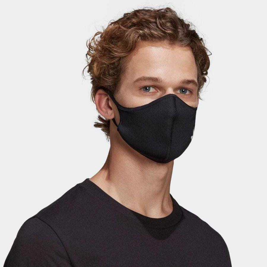 adidas アディダス マスク 3枚組 ブラック KOH81 M/L 未使用 adidas unisex-adult Face Covers 3-Pack Black Medium/Large at