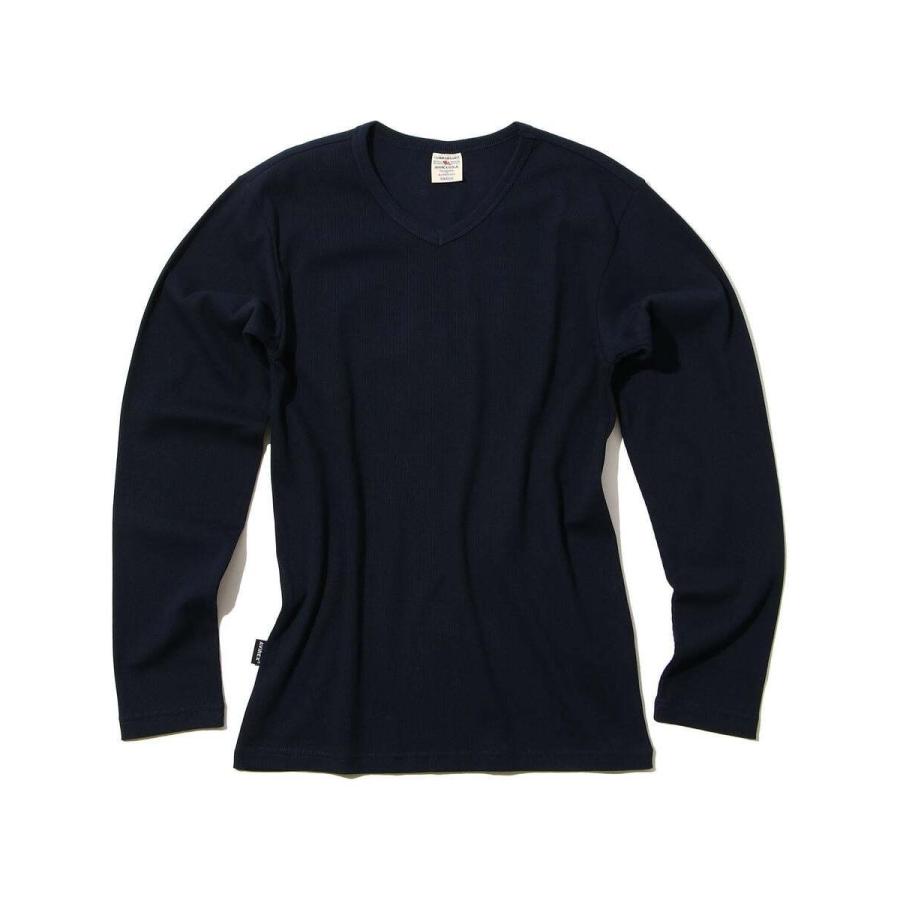 値下げ不可　SASHIKO STRETCH V-NECK LONG SLEEVE AVIREX（アヴィレックス） デイリー テレコ Vネック ロングスリーブ