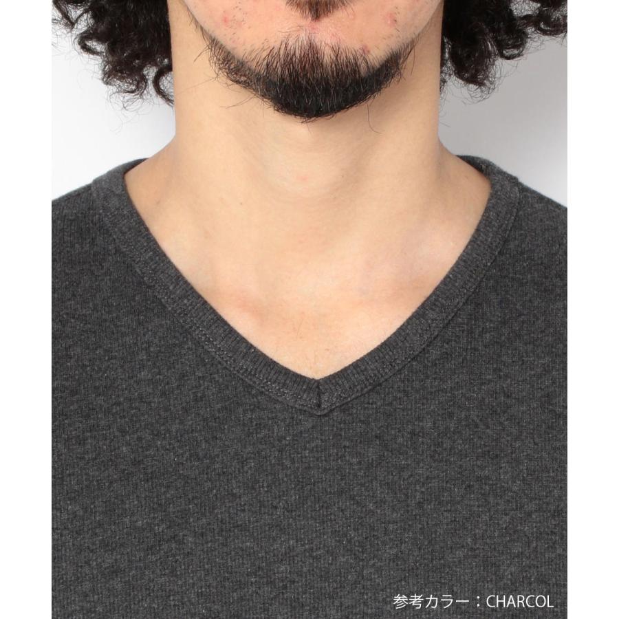 値下げ不可　SASHIKO STRETCH V-NECK LONG SLEEVE AVIREX（アヴィレックス） デイリー テレコ Vネック ロングスリーブ