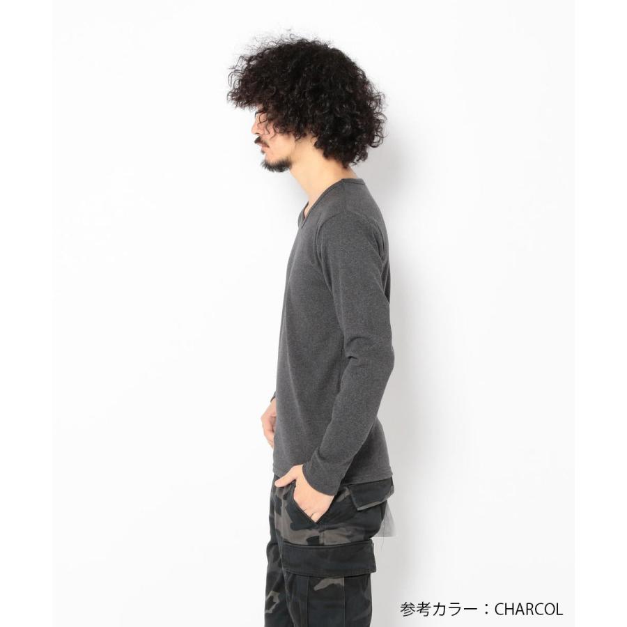 AVIREX（アヴィレックス） デイリー テレコ Vネック ロングスリーブ