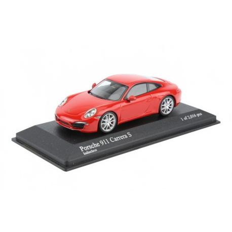 1/43 ポルシェ911 / 991 カレラS レッド ミニチャンプス 1/43 ポルシェ 911 カレラ S 991 2012 ガード レッド