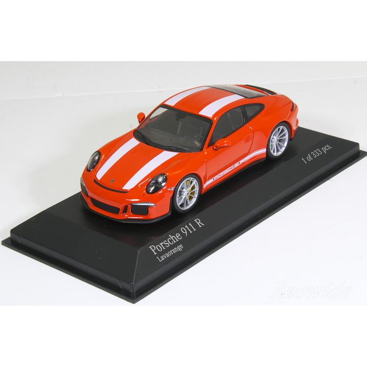 ミニチャンプス 特注 1/43 ポルシェ 911R (991) 2016 ラバオレンジ