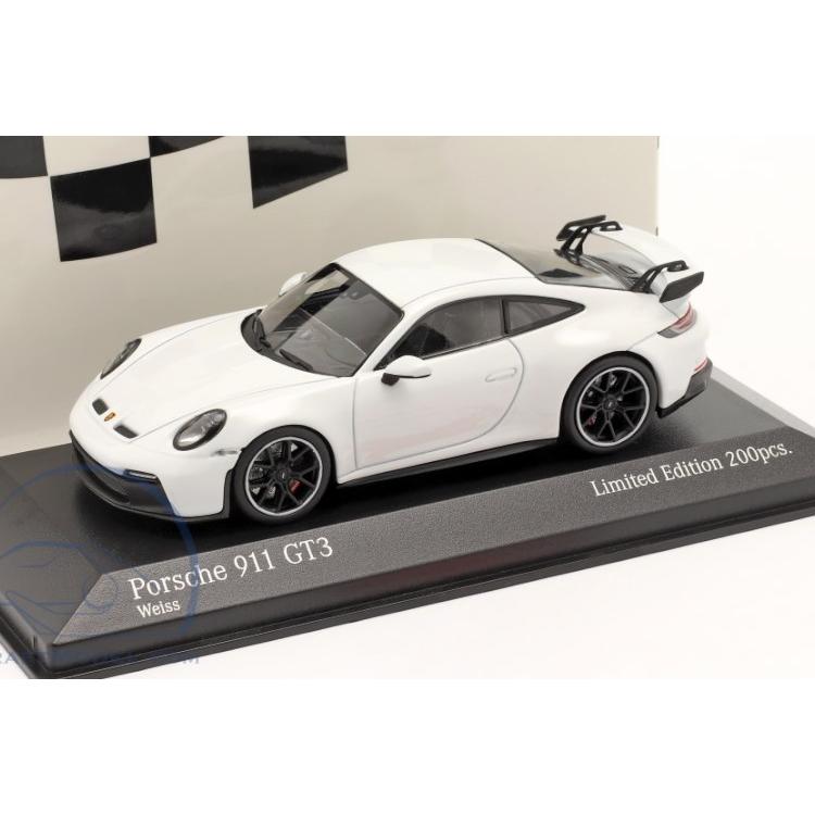 ミニチャンプス 1/43 ポルシェ 911 992 GT3 ホワイト ブラックリム 200台限定｜reowide-interior