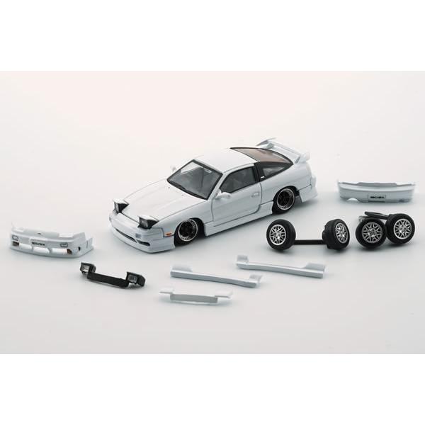 180SX 1989 シルビア　国産名車コレクション　模型　ダイキャスト　d1 BM Creations 1/64 日産 シルビア 180SX ダイキャストカー ホワイト