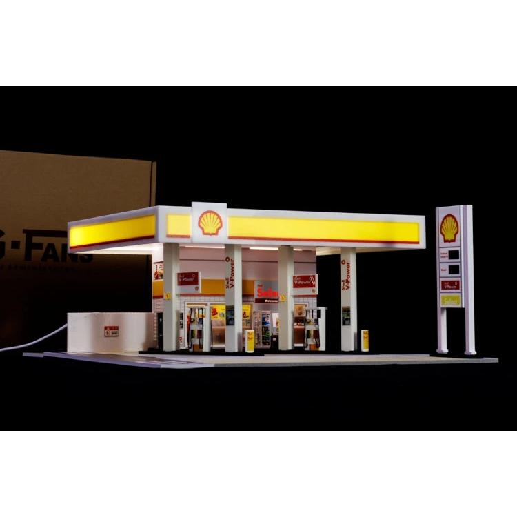 G-Fans 1/64 シェル ガソリンスタンド 建築 ジオラマ ミニカー