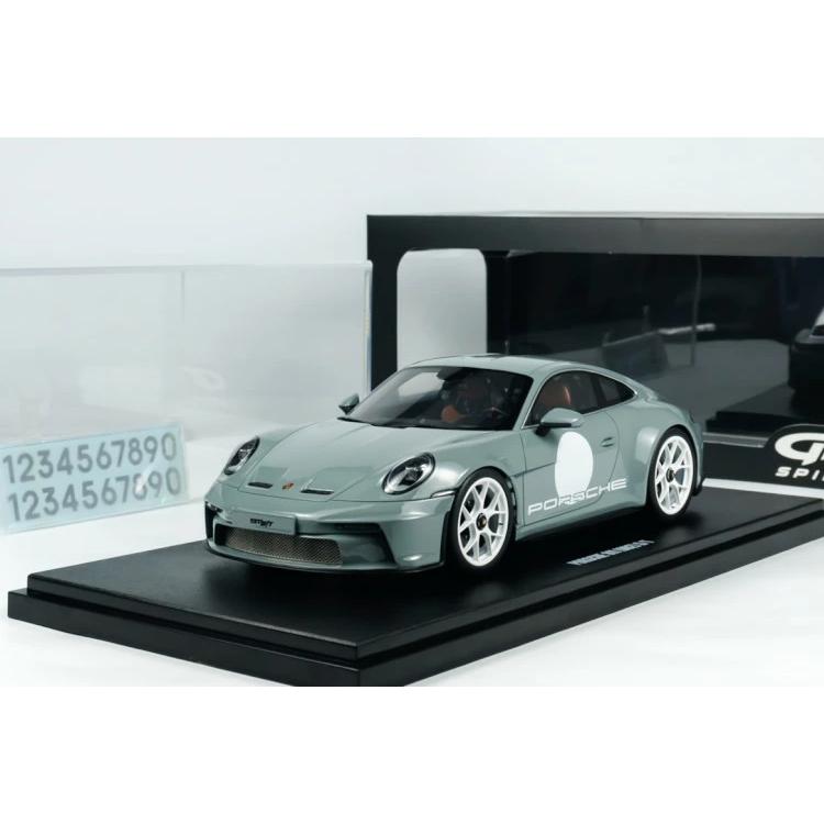 GTスピリット 1/18 ポルシェ 911 992 S/T グレー ディスプレイケース