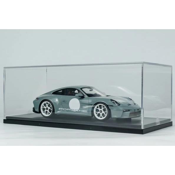 GTスピリット 1/18 ポルシェ 911 992 S/T グレー ディスプレイケース