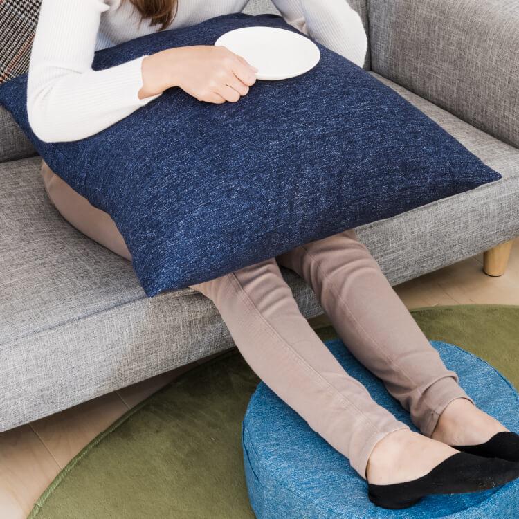 デニム調 クッションカバー 60×60cm 日本製 : 寝具・インテリアの