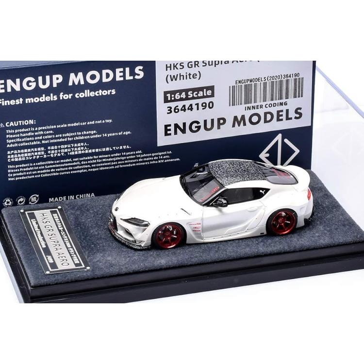 ENGUP MODELS 1/64 トヨタ GR スープラ HKS エアロ ホワイトメタリック