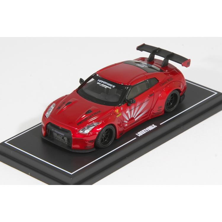 京商 トミカサイズTSM MINI GT 1/64 LB★WORKS Nissan GT-R (R35) Rear Wing Metallic Red 日産 メタリックレッド｜reowide-interior