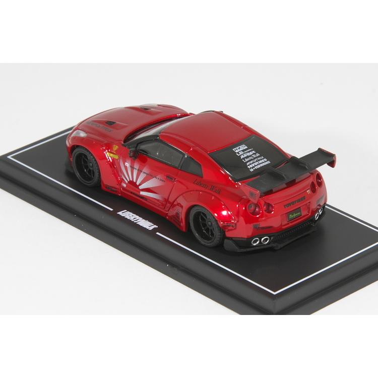 京商 トミカサイズTSM MINI GT 1/64 LB★WORKS Nissan GT-R (R35) Rear Wing Metallic Red 日産 メタリックレッド｜reowide-interior｜02