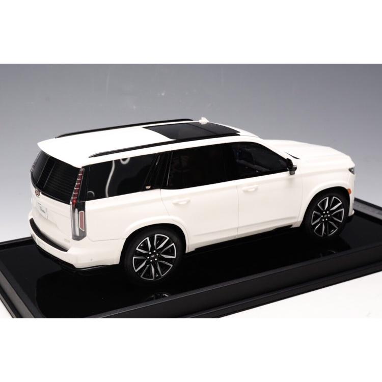 モーターヘリックス 1/18 キャデラック エスカレードV MOTORHELIX Cadillac Escalade V in White leather base Plexiglas top_1