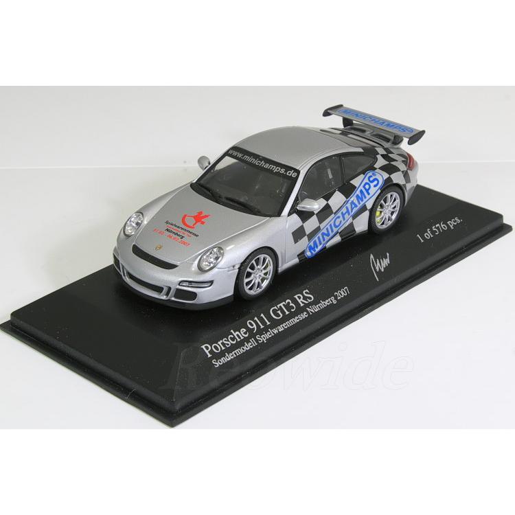 ミニチャンプス 1/43 ポルシェ 911 GT3 RS (997) Spielwarenmesse ニュルンベルグ 2007 576台限定