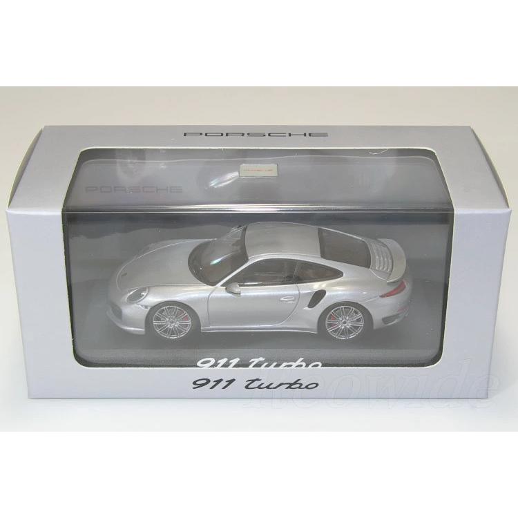 PORSCHEディーラー特注 1/43 ポルシェ 911 turbo シルバー 991型 PMA