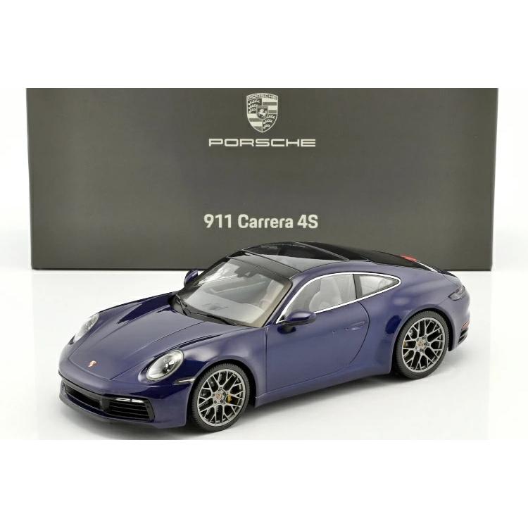 ミニチャンプス 1/18 ポルシェ 911 992 カレラ 4S 2019 ブルー