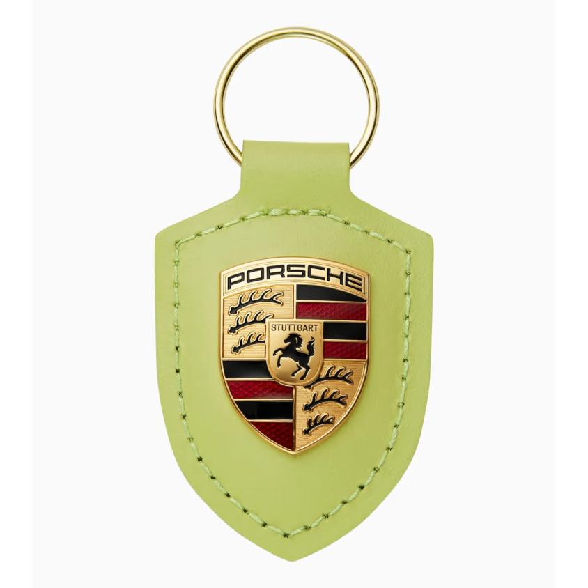 ポルシェ純正 クレスト キーホルダー レザー ドイツ製 カルタヘナ 
