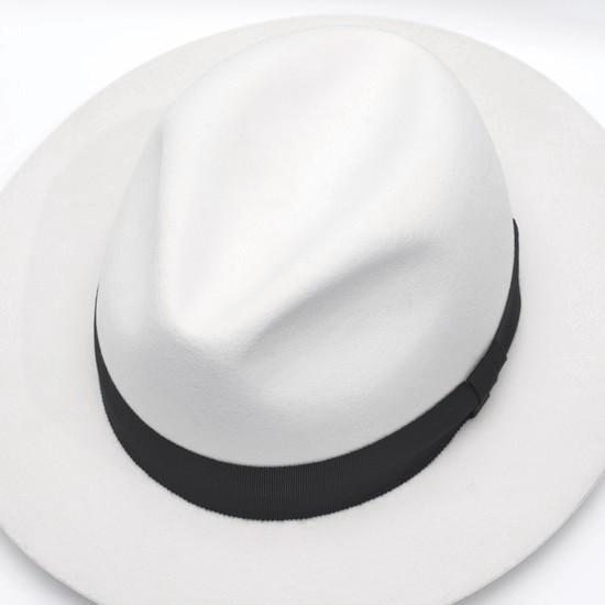 中折れハット メンズ つば広 ウール フェルト ハット Edo Hat エドハット ホワイト 白 帽子 ハット 秋 冬 日本製 Ea004 帽子販売店repression 通販 Yahoo ショッピング