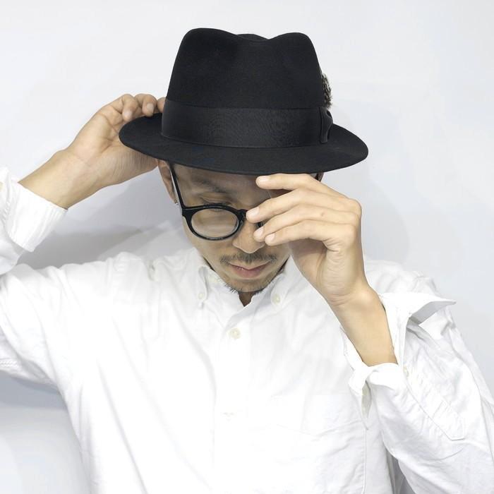 ラビットファー フェルト 中折れハット メンズ EDOHAT エドハット