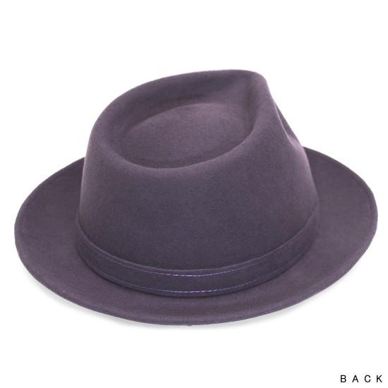 ウールフェルトハット グレー 羽根付き STETSON 飾り羽付き ウールフェルトハット センターデント 撥水