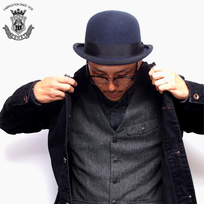 ボーラーハット メンズ 秋冬 ウール フェルト ハット Edhat エドハット ダービーハット ブラック 黒 ネイビー グレー 大きい 小さいサイズ Ea017 帽子販売店repression 通販 Yahoo ショッピング