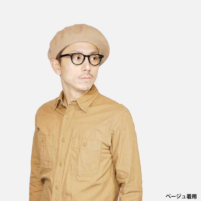 ベレー帽 メンズ ベレー ウール フェルト 日本製 大きめ シンプル 無地