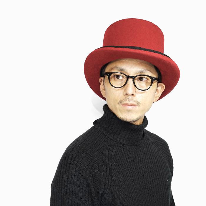 EDHAT エドハット シルクハット 赤 レッド 日本製 ウール EDHAT エドハット シルクハット 赤 レッド 日本製 ウール