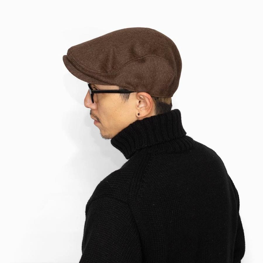 EDHAT エドハット カシミヤ ハンチング 帽子 ブラック ブラウン 日本製 M L 高級 ハンチングキャップ 日本製 サイズ調節 鳥打帽 送料無料 M-02263161 |  | 03