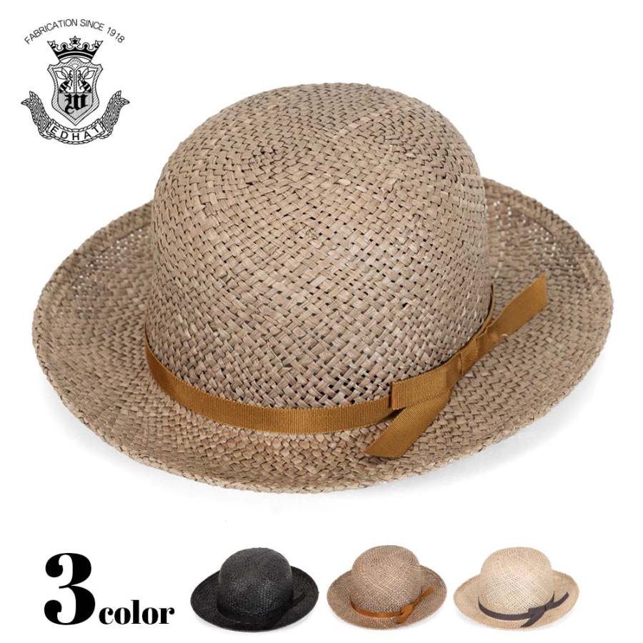 ボーラーハット ストローハット 春夏 メンズ レディース 【EDHAT ボーラーハット ストローハット 春夏 メンズ レディース 【EDHAT