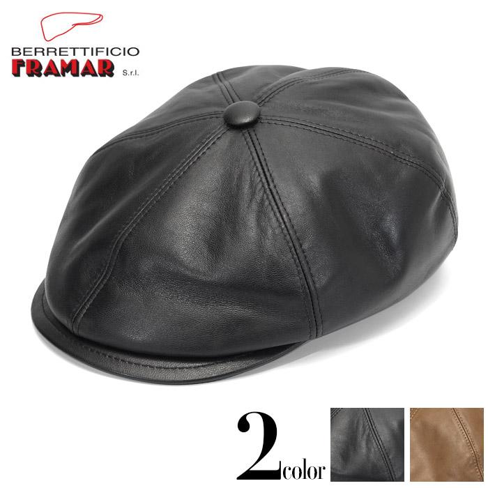 ブラック レザー キャスケット レザー キャスケット メンズ 黒 レザーハンチング ブラック